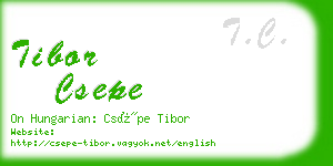 tibor csepe business card